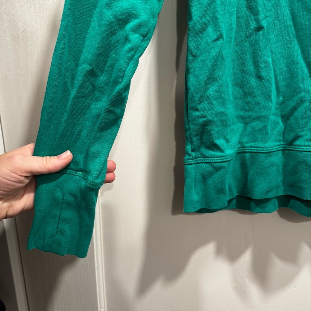 Sweaty Betty After Class Split Sweatshirt Green Small US 6 Activewear Athletic‎ - Picture 4 of 11